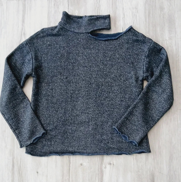 Revolve x Vimmia Sierra Mock Neck Cut Out Open Shoulder Knit Sweater Top Medium - Picture 1 of 6